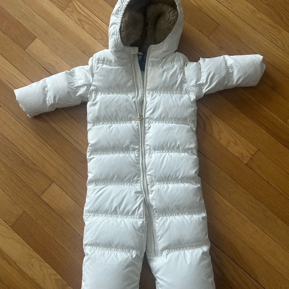 Ralph Lauren White Kids Puffer Jacket